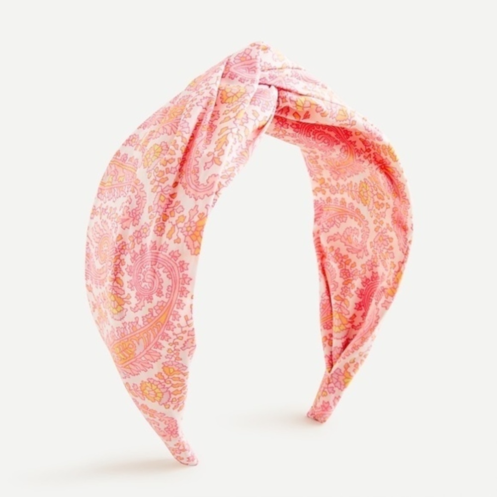 J. Crew Twist Headband In Beach Paisley